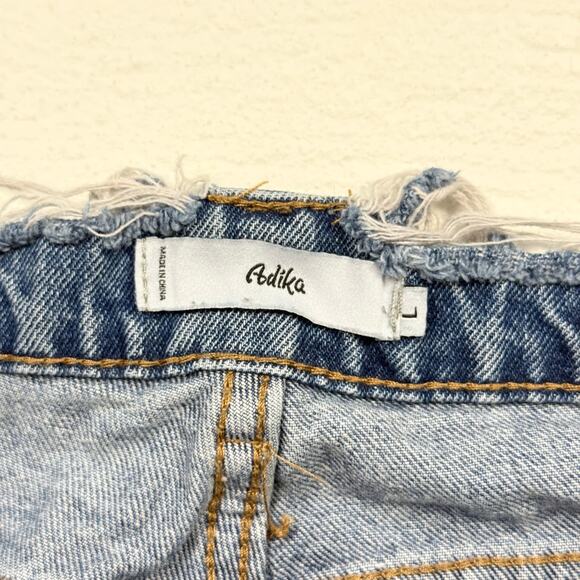 Adika Raw Frayed Waist High-Waisted Tapered Jeans, Size 29" - Picture 5 of 8